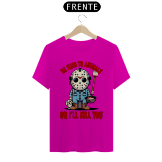 Nome do produto CAMISETA T-SHIRT QUALITY DOG, LINHA FILME JASON BE KIND TO ANIMALS, SEXTA FEIRA 13