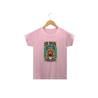 Nome do produto CAMISETA CLASSIC INFANTIL, DOG DE BOA IGUAL UM PINSCHER-2 A 14 ANOS 
