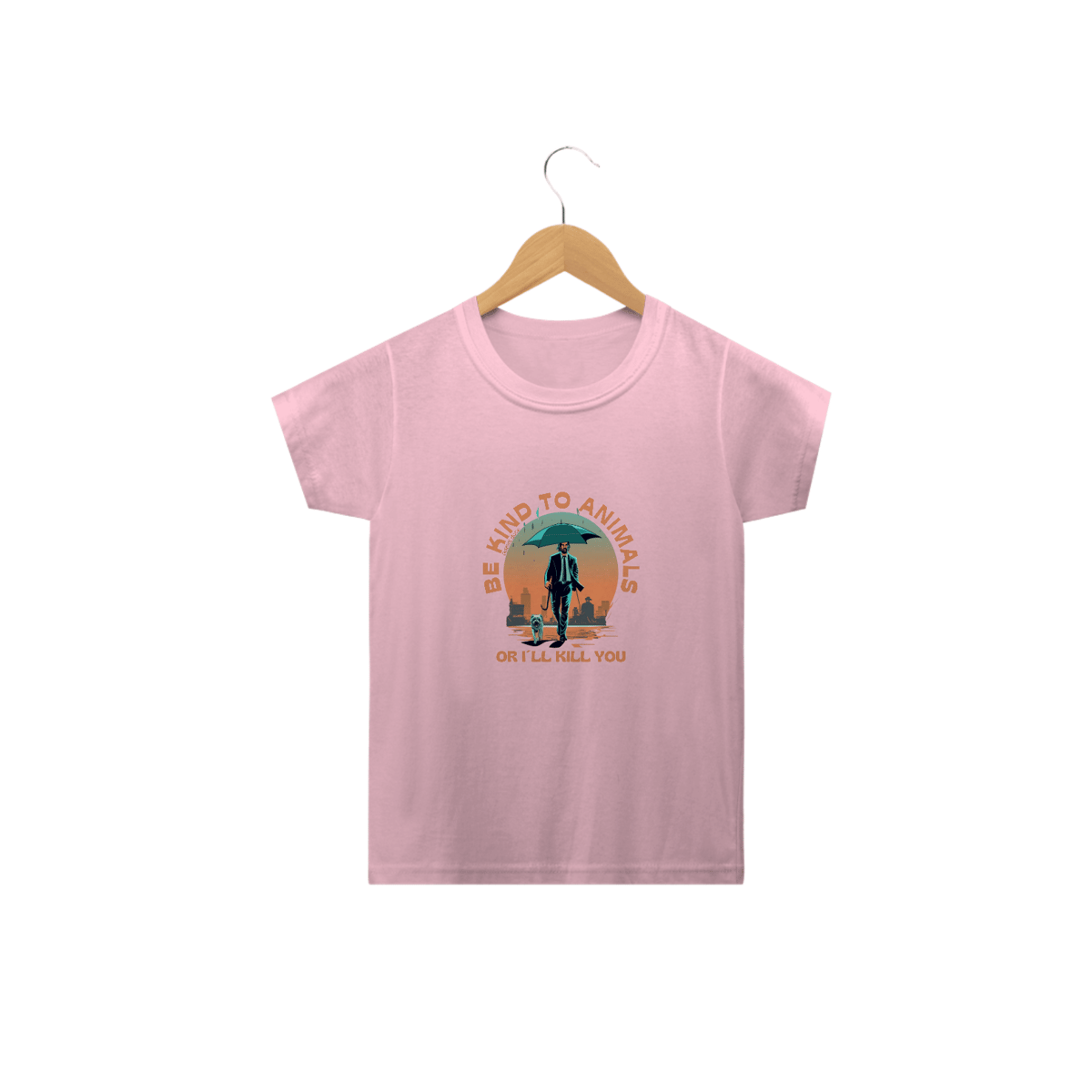 Nome do produto: CAMISETA  CLASSIC INFANTIL DOG, LINHA FILME JOHN WICK BE KIND TO ANIMALS-2 A 14 ANOS