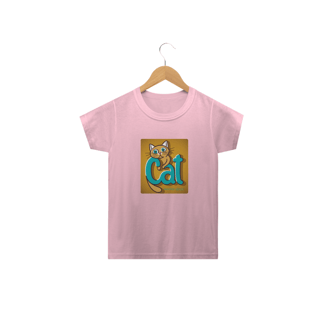 Nome do produto CAMISETA CLASSIC INFANTIL, CAT LETRAS-2 A 14 ANOS