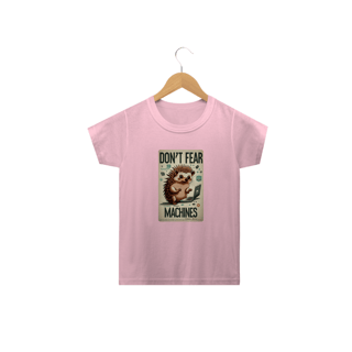 CAMISETA  CLASSIC INFANTIL, HEDGEHOG DON'T FEAR MARCHINES-2 A 14 ANOS