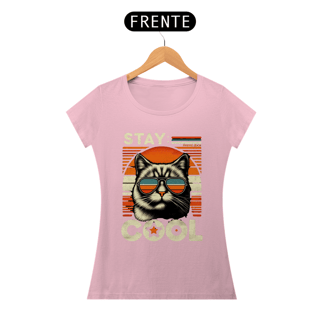 Nome do produto CAMISETA BABY LONG CLASSIC CAT, STAY COOL