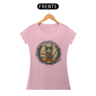 Nome do produto CAMISETA BABY LONG CLASSIC, SAMURAI CAT