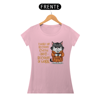 Nome do produto CAMISETA BABY LONG CLASSIC, CAT COFFEE