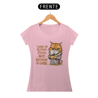 Nome do produto CAMISETA BABY LONG CLASSIC, CAT COFFEE