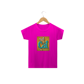 Nome do produto CAMISETA CLASSIC INFANTIL, CAT LETRAS-2 A 14 ANOS