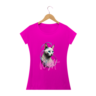 Nome do produto CAMISETA BABY LONG QUALITY, CAT NIGHT