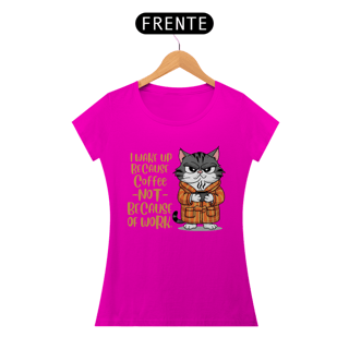 Nome do produto CAMISETA BABY LONG QUALITY, CAT COFFEE