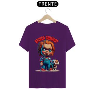 Nome do produto CAMISETA T-SHIRT CLASSIC DOG, LINHA FILME CHUCKY BRINCA COMIGO