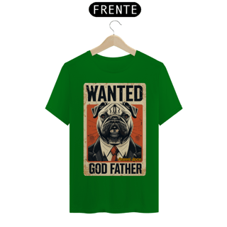 Nome do produto CAMISETA T-SHIRT QUALITY, DOG BULLDOG GOD FATHER, COLORS
