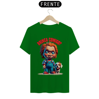 Nome do produto CAMISETA T-SHIRT QUALITY DOG, LINHA FILME CHUCKY BRINCA COMIGO