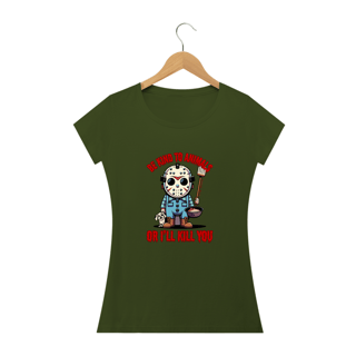Nome do produto CAMISETA BABY LONG QUALITY DOG, JASON BE KIND SEXTA FEIRA 13