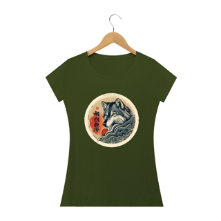 Nome do produto CAMISETA BABY LONG QUALITY,  AKITA INU SOL NASCENTE