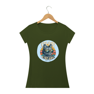 Nome do produto CAMISETA BABY LONG QUALITY, CAT GIRL