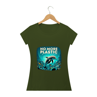 Nome do produto CAMISETA BABY LONG QUALITY, DOLPHIN  NO MORE PLASTIC