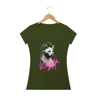 Nome do produto CAMISETA BABY LONG QUALITY, CAT NIGHT
