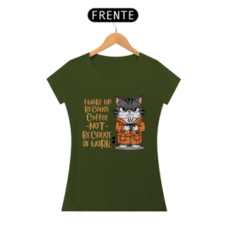Nome do produto CAMISETA BABY LONG QUALITY, CAT COFFEE
