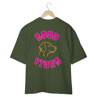 Nome do produto CAMISETA OVERSIZED, DOG COSTAS GOOD VIBES