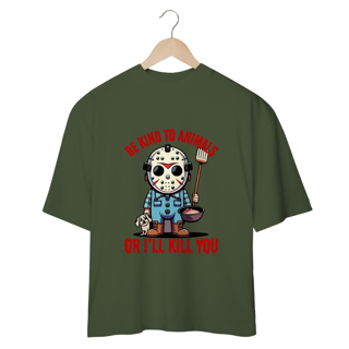 Nome do produto CAMISETA OVERSIZED DOG, LINHA FILME JASON BE KIND TO ANIMALS, SEXTA FEIRA 13