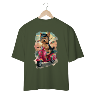 Nome do produto CAMISETA OVERSIZED, DOG YORKSHIRE VESPA