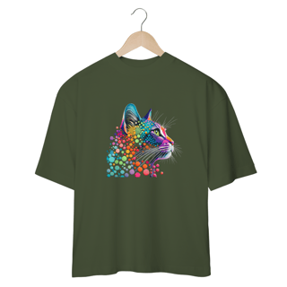 Nome do produto CAMISETA OVERSIZED, COLORFUL CAT