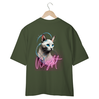 Nome do produto CAMISETA OVERSIZED COSTAS, CAT NIGHT