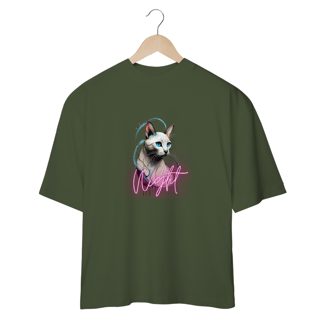 Nome do produto CAMISETA OVERSIZED, CAT NIGHT 