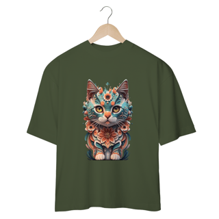 Nome do produto CAMISETA OVERSIZED, CAT COLORFUL