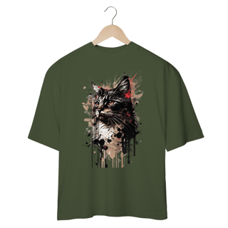 Nome do produto CAMISETA OVERSIZED, CAT POP ART