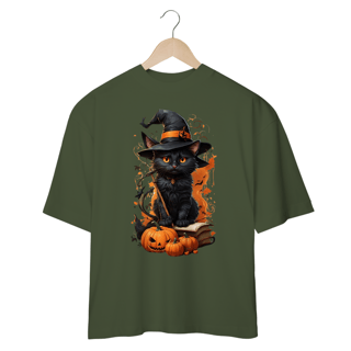 Nome do produto CAMISETA OVERSIZED, BLACK CAT HALLOWEEN