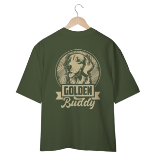 Nome do produto CAMISETA OVERSIZED COSTAS DOG, GOLDEN BUDDY