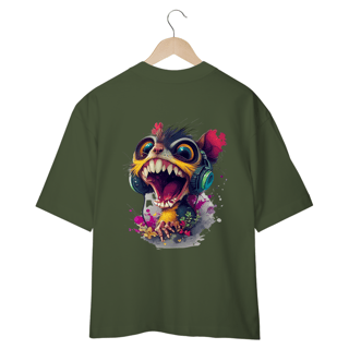 Nome do produto CAMISETA OVERSIZED COSTAS, CAT MUSIC