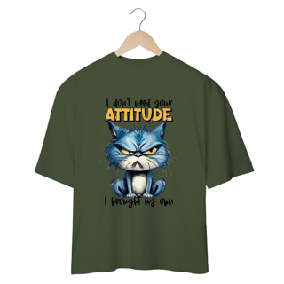 Nome do produto CAMISETA OVERSIZED, CAT ATTITUDE