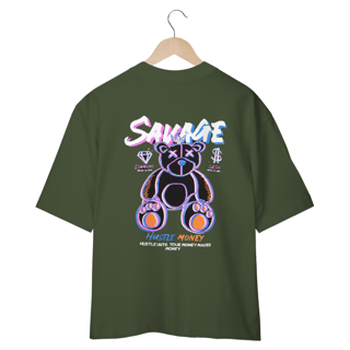 Nome do produto CAMISETA OVERSIZED COSTAS, URSINHO SAVAGE 