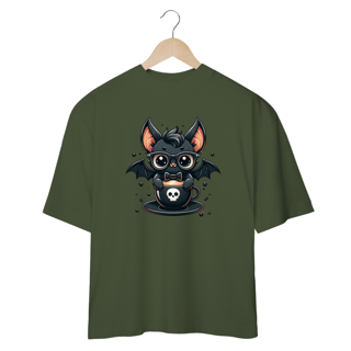 Nome do produto CAMISETA OVERSIZED, CAT MORCEGO HALLOWEEN