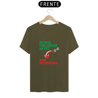 Nome do produto CAMISETA T-SHIRT PRIME, PET ADOTE AMOR INCONDICIONAL