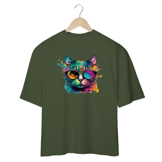 Nome do produto CAMISETA OVERSIZED, CAT POP ART