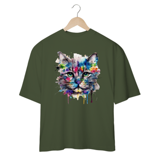 Nome do produto CAMISETA OVERSIZED, CAT POP ART