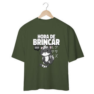Nome do produto CAMISETA OVERSIZED, CAT HORA DE BRINCAR