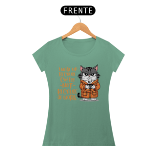Nome do produto CAMISETA BABY LONG ESTONADA, CAT COFFEE