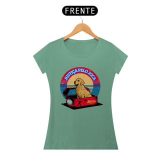 Nome do produto CAMISETA BABY LONG ESTONADA JUSTIÇA PELO JOCA