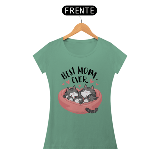 Nome do produto CAMISETA BABY LONG ESTONADA CAT, BEST MOM EVER