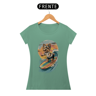 Nome do produto CAMISETA BABY LONG ESTONADA, DOG SURF YORKSHIRE TERRIER