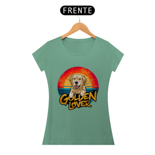 Nome do produto CAMISETA BABY LONG ESTONADA, DOG GOLDEN LOVER