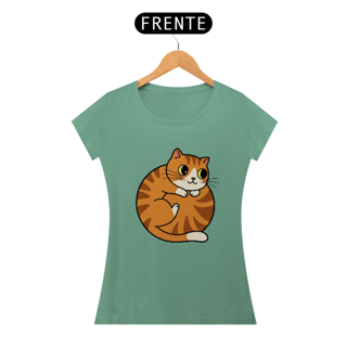 Nome do produto CAMISETA BABY LONG ESTONADA, CUTE CAT