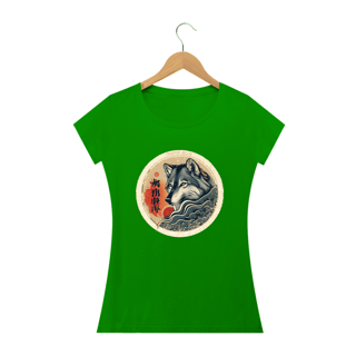 Nome do produto CAMISETA BABY LONG QUALITY,  AKITA INU SOL NASCENTE