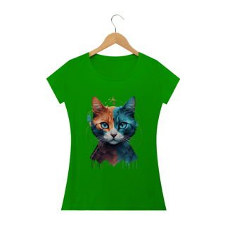 Nome do produto CAMISETA BABY LONG CLASSIC, COLORFUL CAT 