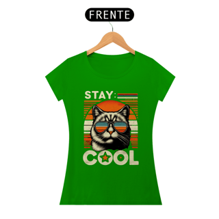 Nome do produto CAMISETA BABY LONG CLASSIC CAT, STAY COOL
