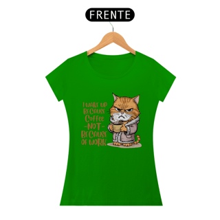 Nome do produto CAMISETA BABY LONG CLASSIC, CAT COFFEE