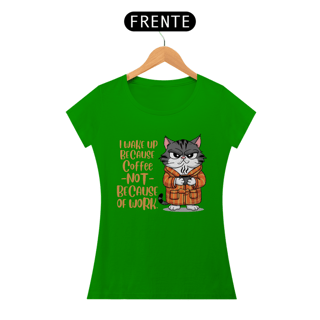 Nome do produto CAMISETA BABY LONG QUALITY, CAT COFFEE